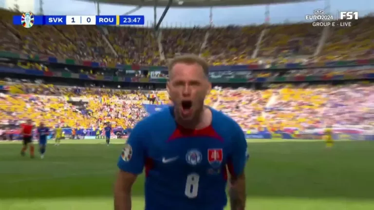 Ondrej Duda’s header finds the net as Slovakia takes a 1-0 lead over Romania | UEFA Euro 2024